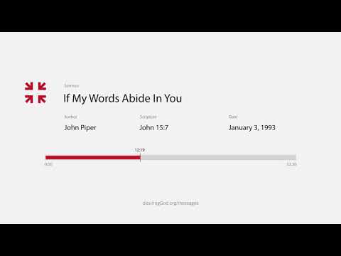 If My Words Abide In You