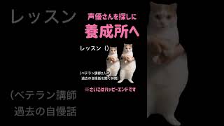 声優さんを探しに養成所に入った話(最後はハッピーエンドです) #猫ミーム #猫マニ