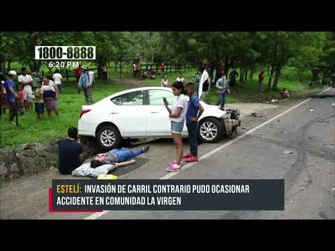 Accidente entre furgón y vehículo deja a una joven lesionada en Estelí - Nicaragua