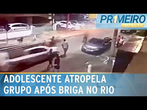 Adolescente pega carro da mãe e atropela grupo na zona norte do Rio | Primeiro Impacto (15/04/24)
