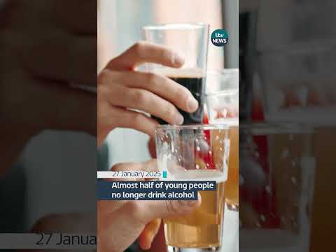 Almost half of young people no longer drink alcohol #itvnews #news