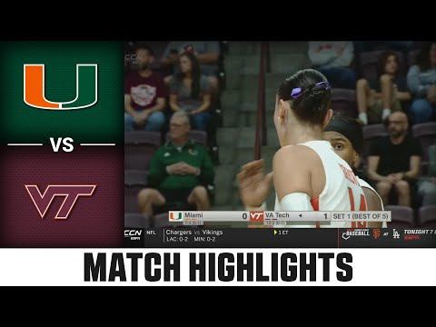 Miami vs. Virginia Tech ACC Volleyball Highlights (2023)
