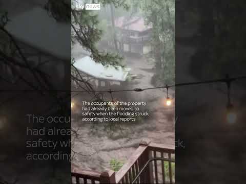Entire house swept away in flood