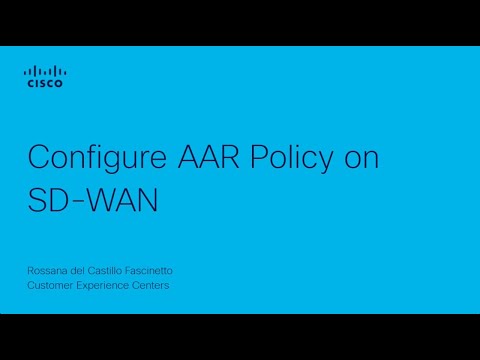 Configure AAR Policy on SD-WAN
