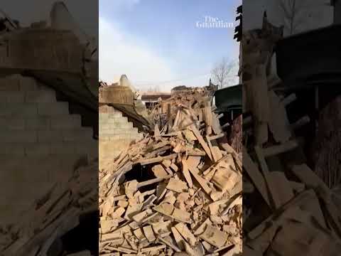 Footage shows scale of destruction caused by earthquake in north-west China