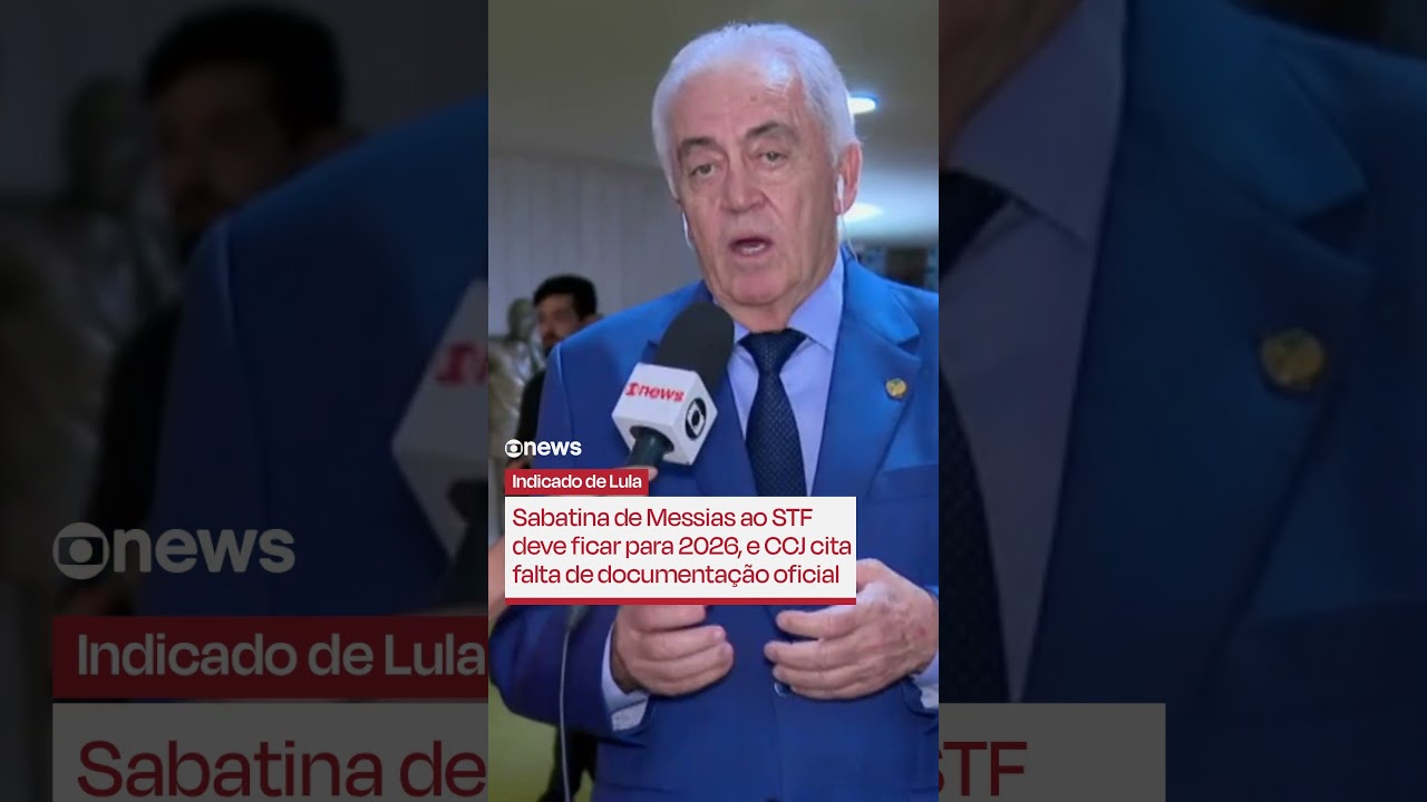 Sabatina de Messias ao STF deve ficar para 2026 e CCJ cita falta de documentação oficial TV Online Sabatina de Messias ao STF deve ficar para 2026 e CCJ cita falta de documentação oficial