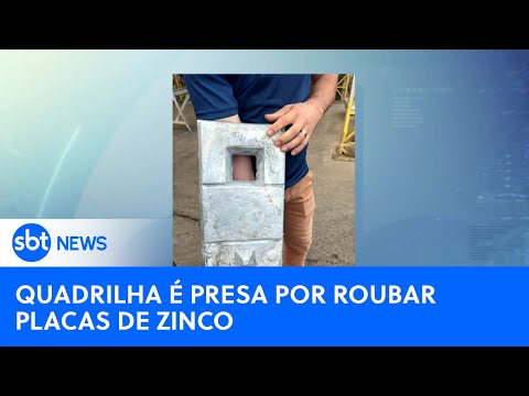 Polícia prende 5 criminosos ligados ao roubos de placas de zinco em São Paulo|#SBTNewsnaTV(17/04/24)