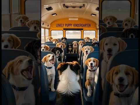 It's time for kindergarten with AI #cute #puppy #love