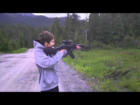Shawn's first time shooting an AK