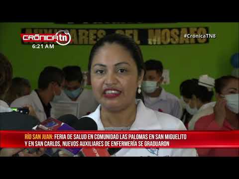 MINSA realizó con éxito la feria de salud en Las Palomas, Río San Juan - Nicaragua
