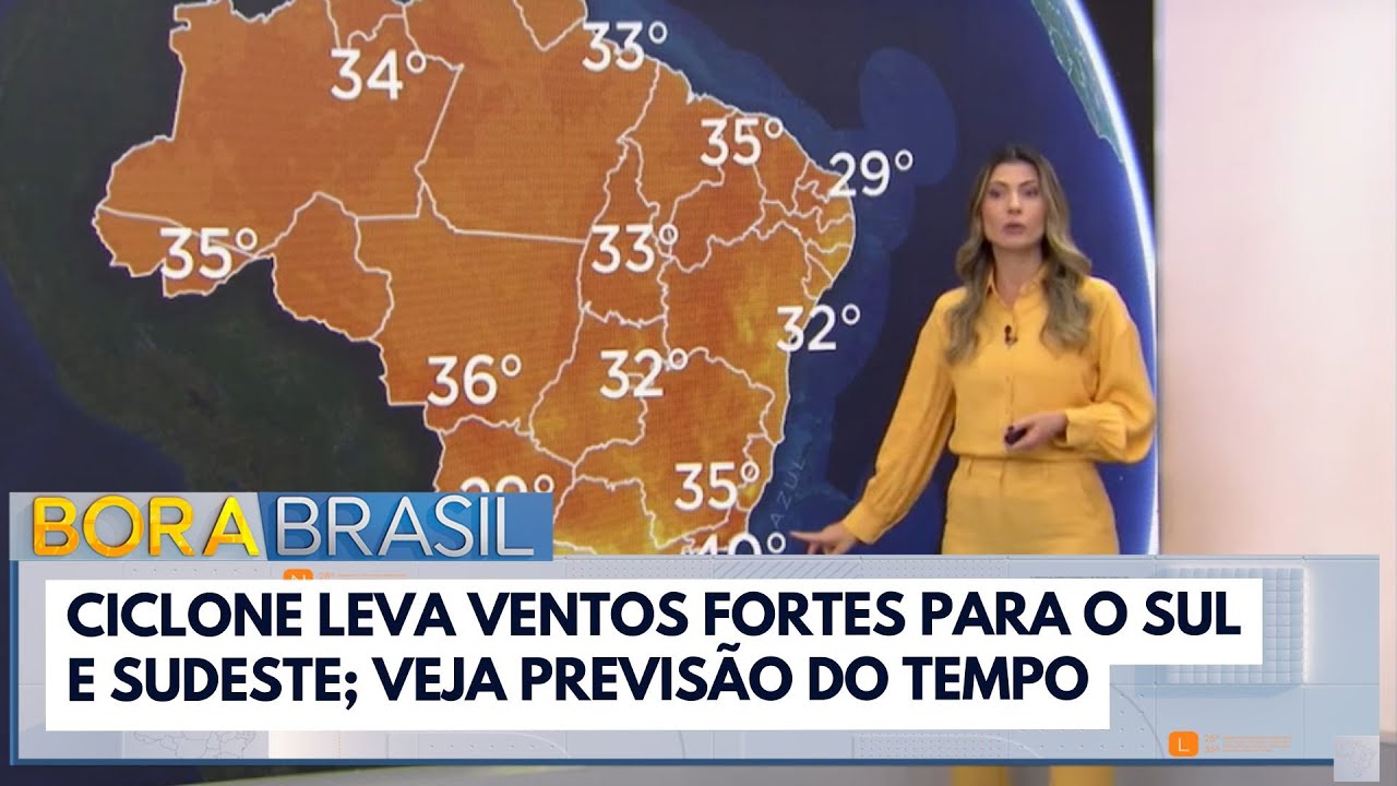 Previsão do tempo ciclone leva ventos fortes para o sul e sudeste | Bora Brasil