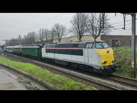 Transfert SNCB Train World Heritage à Erembodegem avec la HLD 5512 Z93301 (29/01/23)