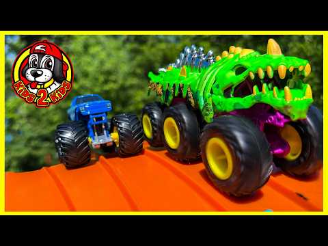 Monster Jam & Hot Wheels Monster Trucks GINORMOUS OUTDOOR RACING COMPILATION