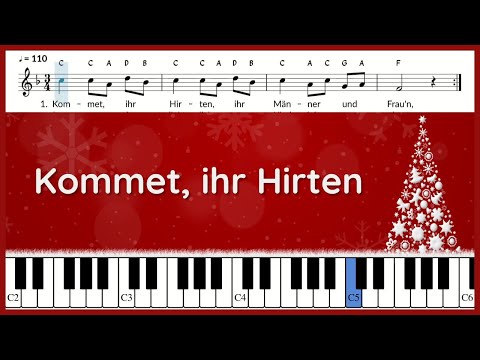 Kommet, ihr Hirten / Text und Noten / instrumental / Piano