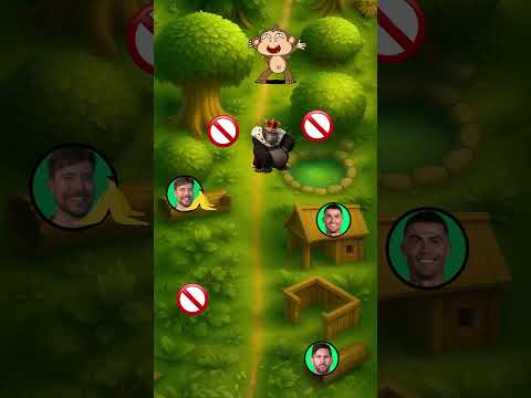 ميسي وRonaldo  ضد ملك الغوريلا! 👑