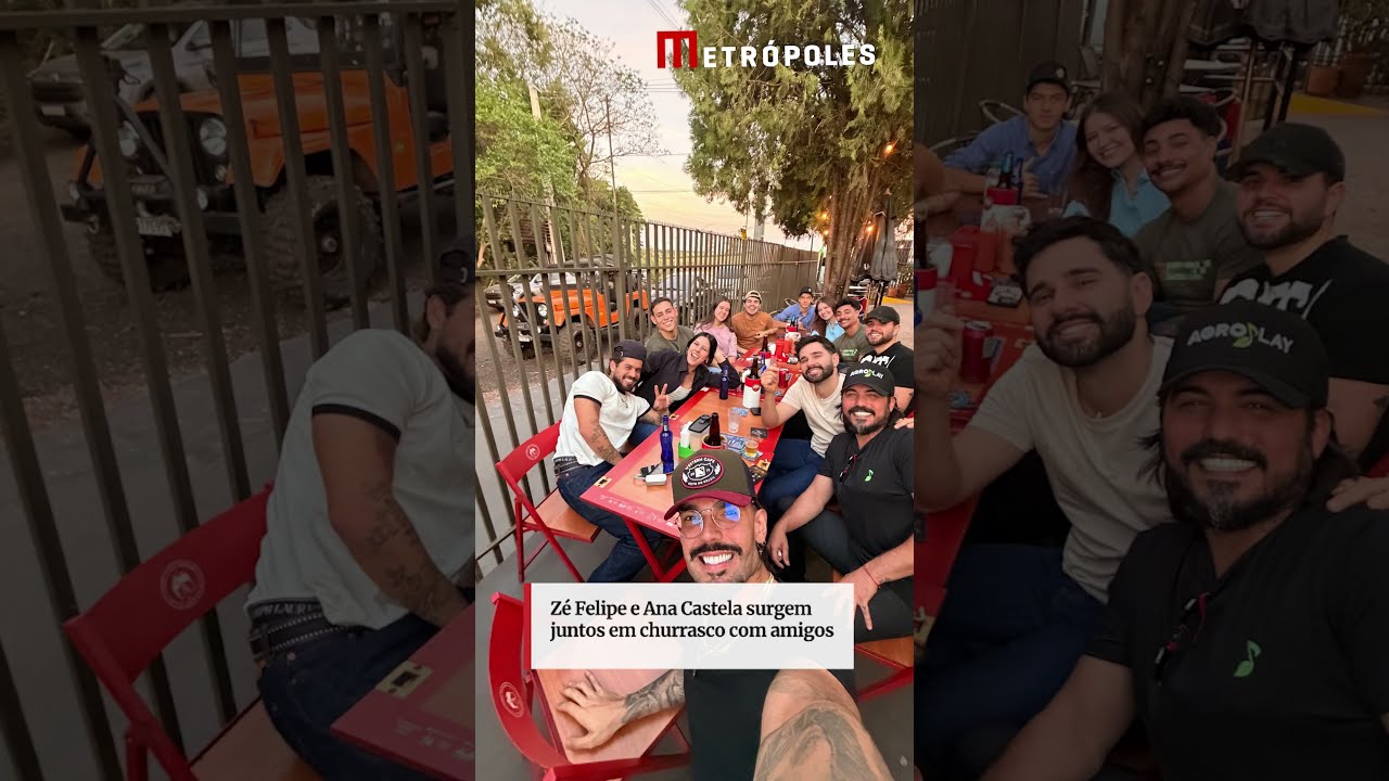 Zé Felipe e Ana Castela surgem juntos em churrasco com amigos