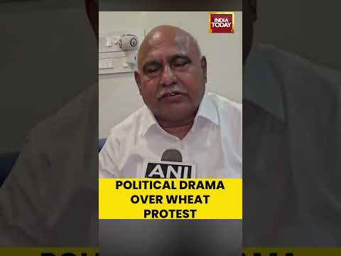 Political Drama Over Wheat Protest | Jitu Patwari Leads Wheat Protest