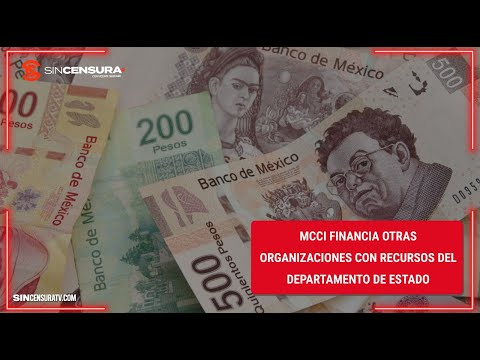 #MCCI financia a otras organizaciones con recursos del #Departamento de #Estado