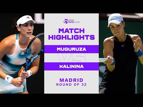 Garbiñe Muguruza vs. Anhelina Kalinina | 2022 Madrid Round of 32 | WTA Match Highlights