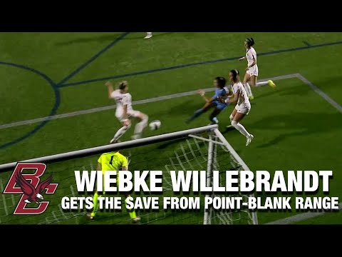 Boston College’s Wiebke Willebrandt Gets The Save From Point-Blank Range