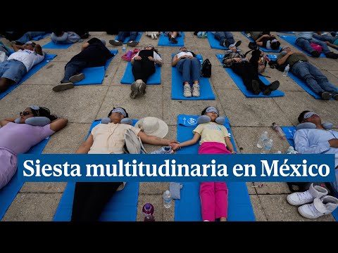 Siesta multitudinaria en México para recordar la importancia de dormir bien