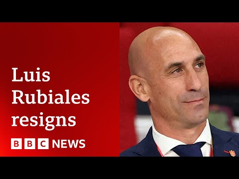 Luis Rubiales resigns as Spanish FA chief over Jenni Hermoso kiss - BBC News