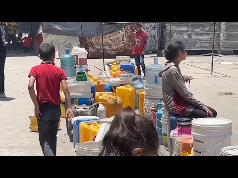 Displaced Palestinians in Jabaliya camp struggle with water scarcity