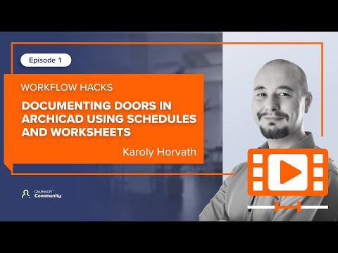 Documenting doors in Archicad using schedules and worksheets