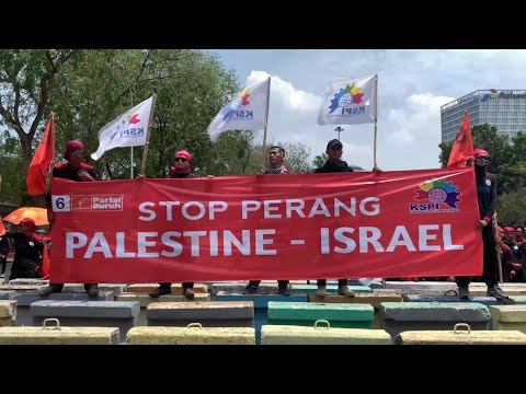Indonesians hold rally in Jakarta, call for end to Israel-Palestinian war