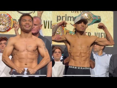 MANNY PACQUIAO MARIO BARRIOS FULL WEIGH IN, FINAL WORDS & FACE OFF