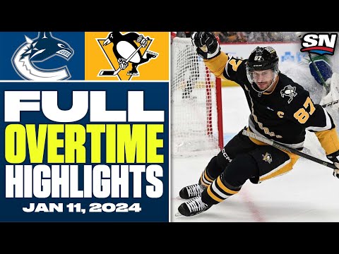 Vancouver Canucks at Pittsburgh Penguins | FULL Overtime Highlights - January 11, 2024