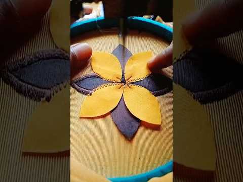 Watch This Flower Come to Life 🌸 | Satisfying Embroidery Art #Shorts