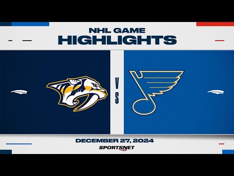 NHL Highlights | Predators vs. Blues - December 27, 2024