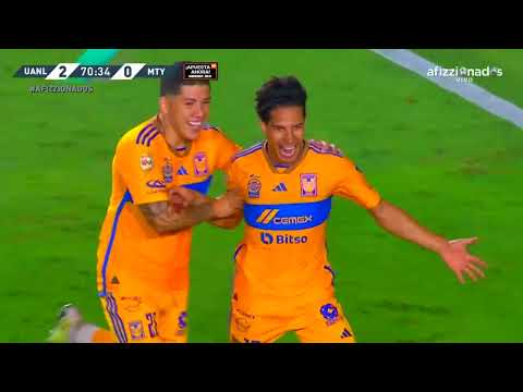 Gol de Diego Lainez | Tigres 3-0 Rayados | Liga BBVA MX | Apertura 2023 - Jornada 9