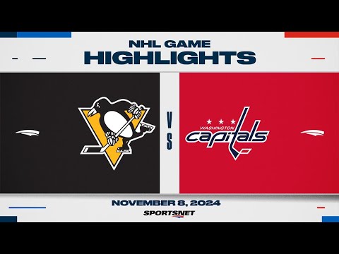 NHL Highlights | Penguins vs. Capitals - November 8, 2024