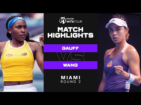 Coco Gauff vs. Qiang Wang | 2022 Miami Round 2 | WTA Match Highlights