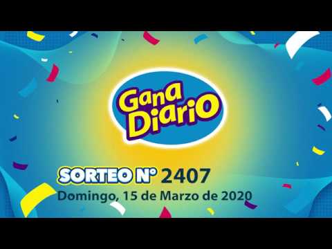Sorteo Gana Diario - Domingo 15 de Marzo de 2020