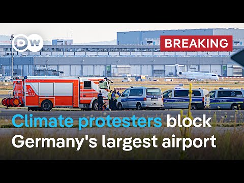 Flights suspended at Germany's largest airport due to climate protests | DW News