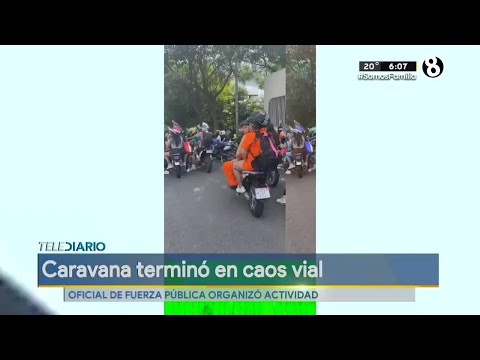 Caravana motociclista terminó en caos vial