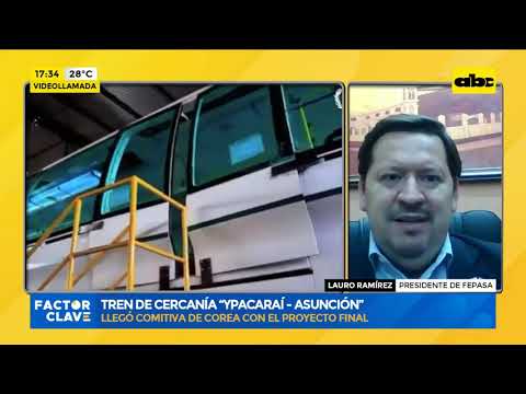 Tren de cercanía “Ypacaraí - Asunción”, llegó comitiva de Corea con el proyecto final