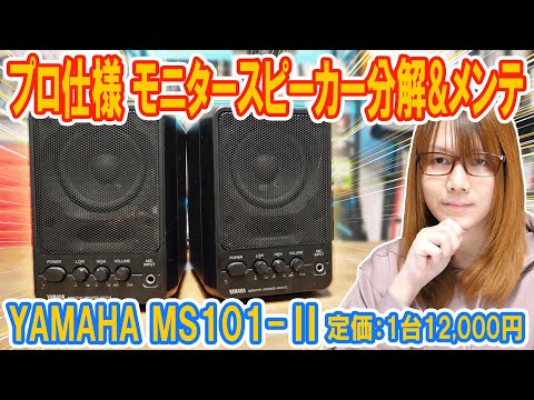 【ジャンク】プロ仕様!!ヤマハのモニタースピーカーMS101Ⅱ動作確認/分解/メンテ【修理】