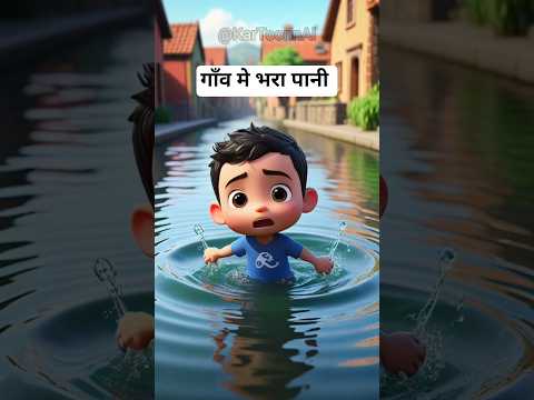 गाँव मे भरा पानी #shorts #ai #new #story #trending #viral #cartoon #shortvideo #shortsfeed #short