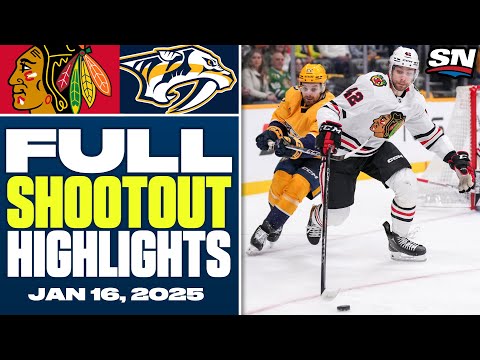 Chicago Blackhawks at Nashville Predators | FULL Shootout Highlights - January 16, 2025