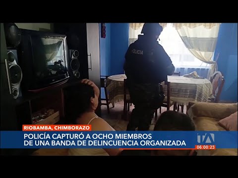 Policía capturó a 8 personas dedicadas al expendio de droga en Riobamba