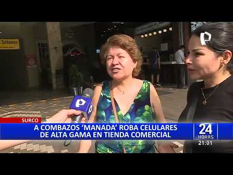 Surco: a combazos asaltan tienda de lujosos celulares en el Centro Comercial El Polo