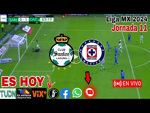 Santos vs. Cruz Azul en vivo, donde ver, a que hora juega Santos vs. Cruz Azul Liga MX 2024