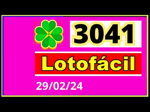 LotoFacil 3041 - Resultado da Lotofacil Concurso 3041