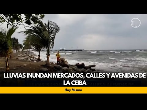 Lluvias inundan mercados, calles y avenidas de La Ceiba