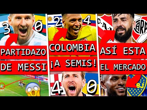 PARTIDAZO de MESSI! Golazo y 2 asistencias+ ARGENTINA golea ECUADOR+ COLOMBIA elimina URUGUAY+ Bomba