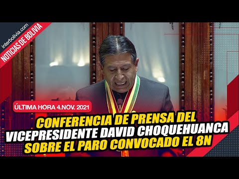 ? #ÚLTIMAHORA Conferencia de prensa del vicepresidente David Choquehuanca  junto al Pacto de Unidad